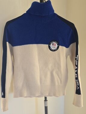 Polo Ralph Lauren Team USA 2022 Winter Olympics Merino Wool Turtleneck Sweater